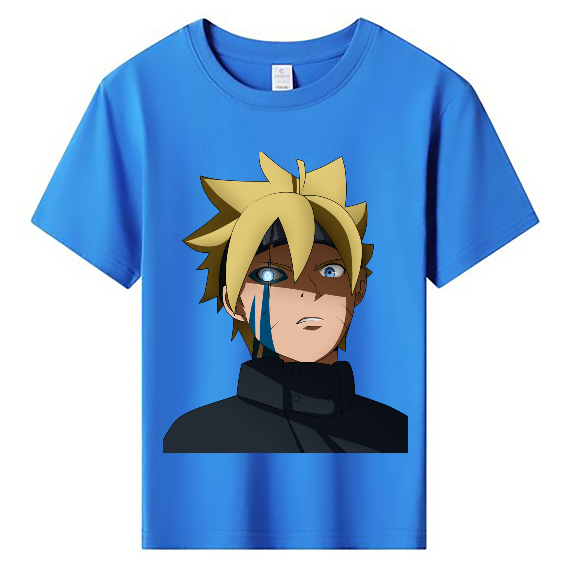（画像用） NARUTO -ナルト- うずまき ボルト Uzumaki Boruto 綿100％キッズTシャツ（フロントプリント）